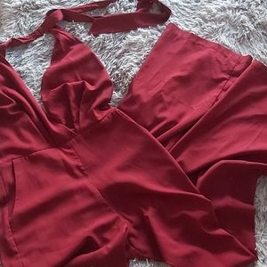Burgundy Pantsuit